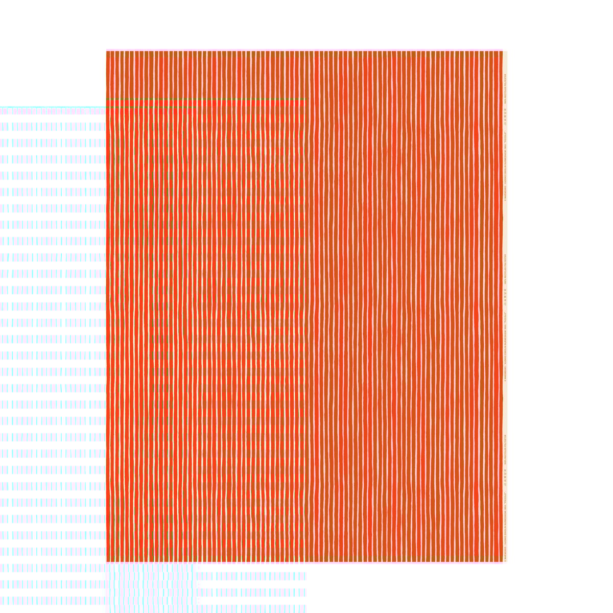 Marimekko Piccolo fabric for outdoor use Offwhite-tomato red