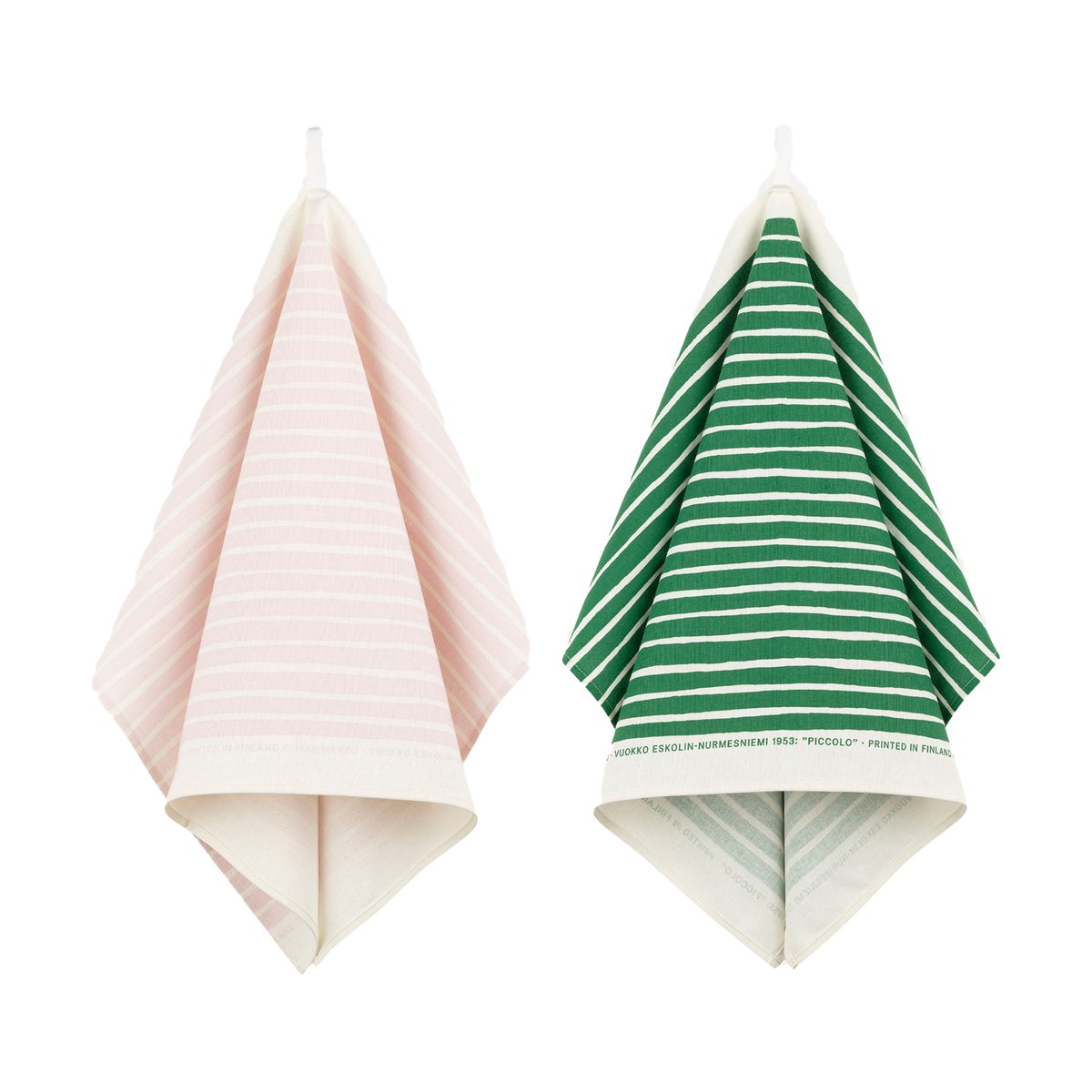 Marimekko Piccolo kitchen towel 43x70 cm 2 pieces Green-pink