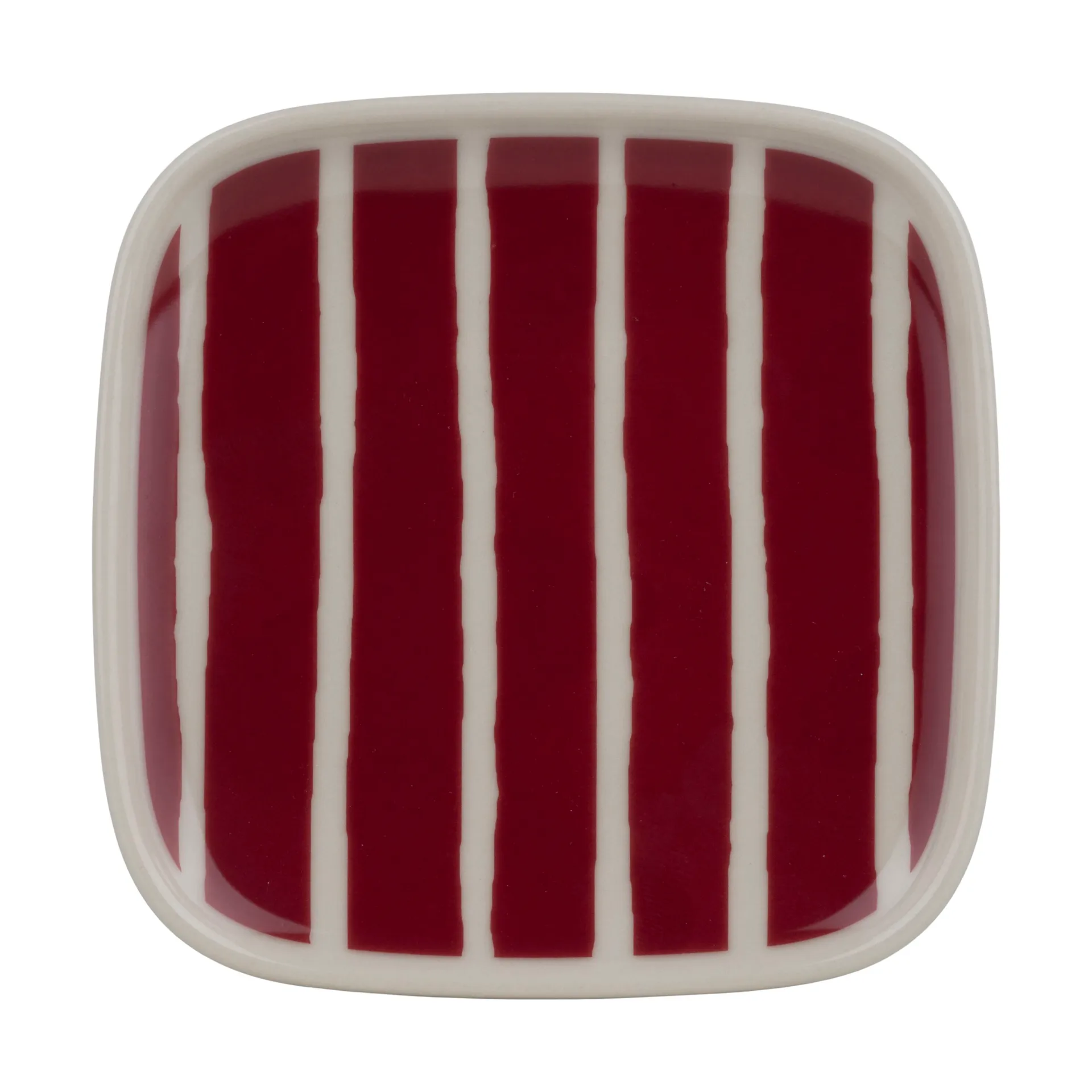 Piccolo plate 10x10 cm, Burgundy Marimekko
