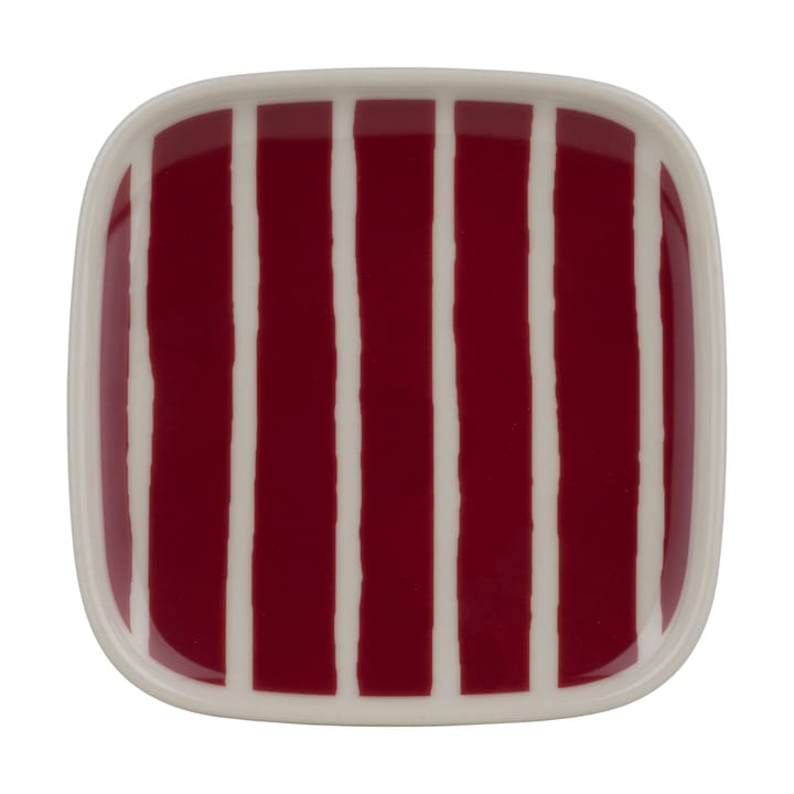 Piccolo plate 10x10 cm - Burgundy - Marimekko