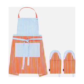 Marimekko Piccolo textile set 3 pieces White-tomato red-light blue