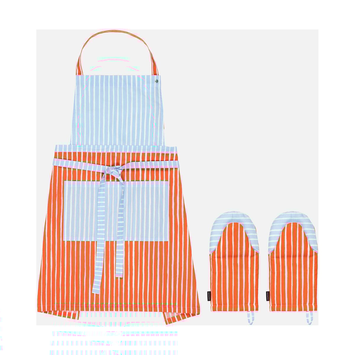 Marimekko Piccolo textile set 3 pieces White-tomato red-light blue