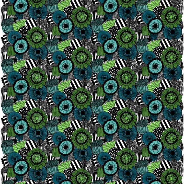 Pieni Siirtolapuutarha fabric - blue-green (Finland 100 years) - Marimekko