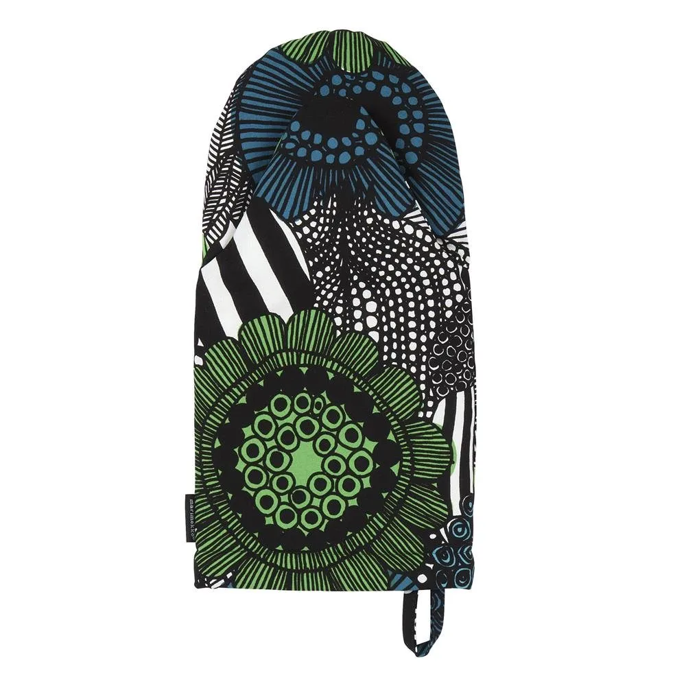 Pieni Siirtolapuutarha oven mitt, blue-green (Finland 100 år) Marimekko