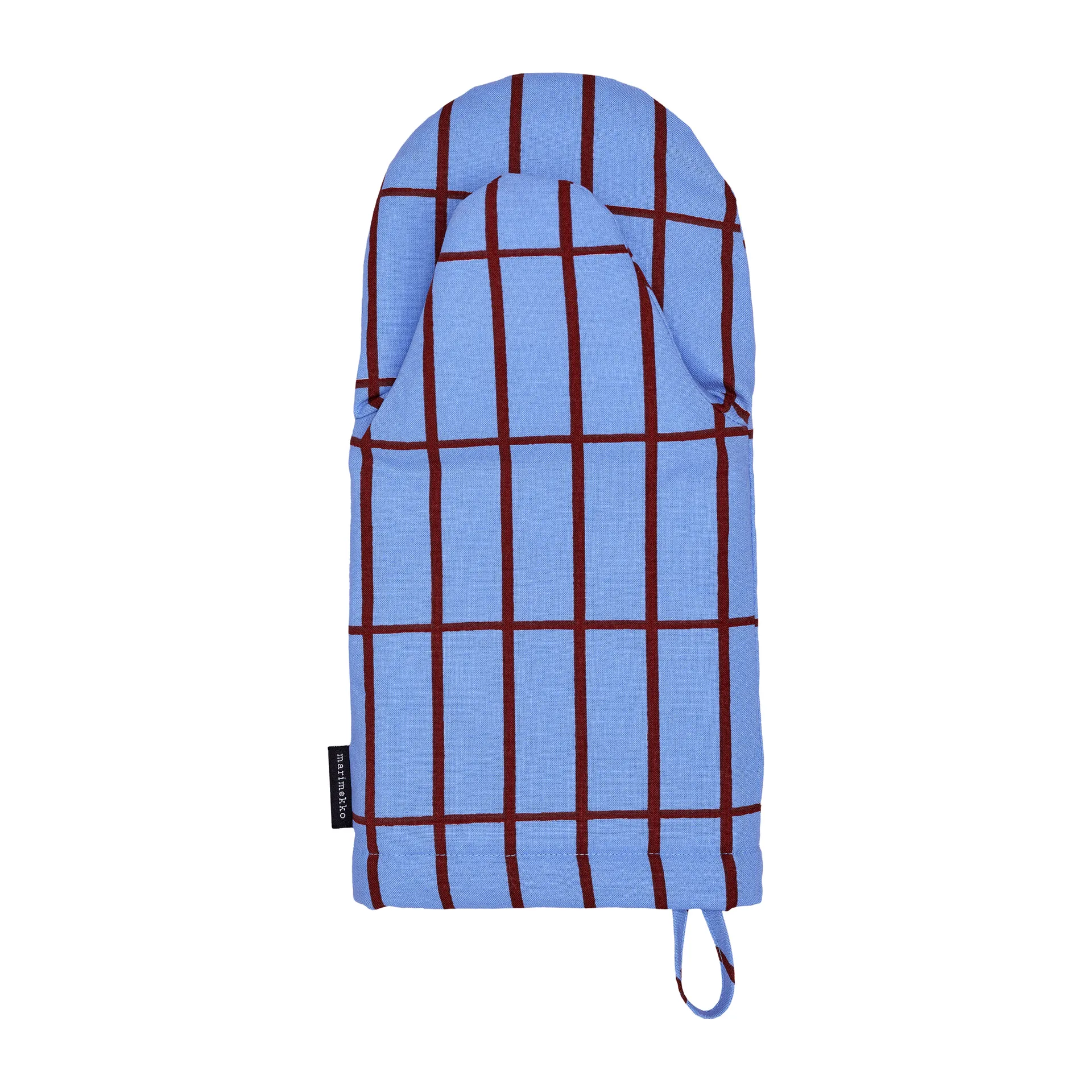 Pieni Tiiliskivi oven glove, Brown-blue Marimekko