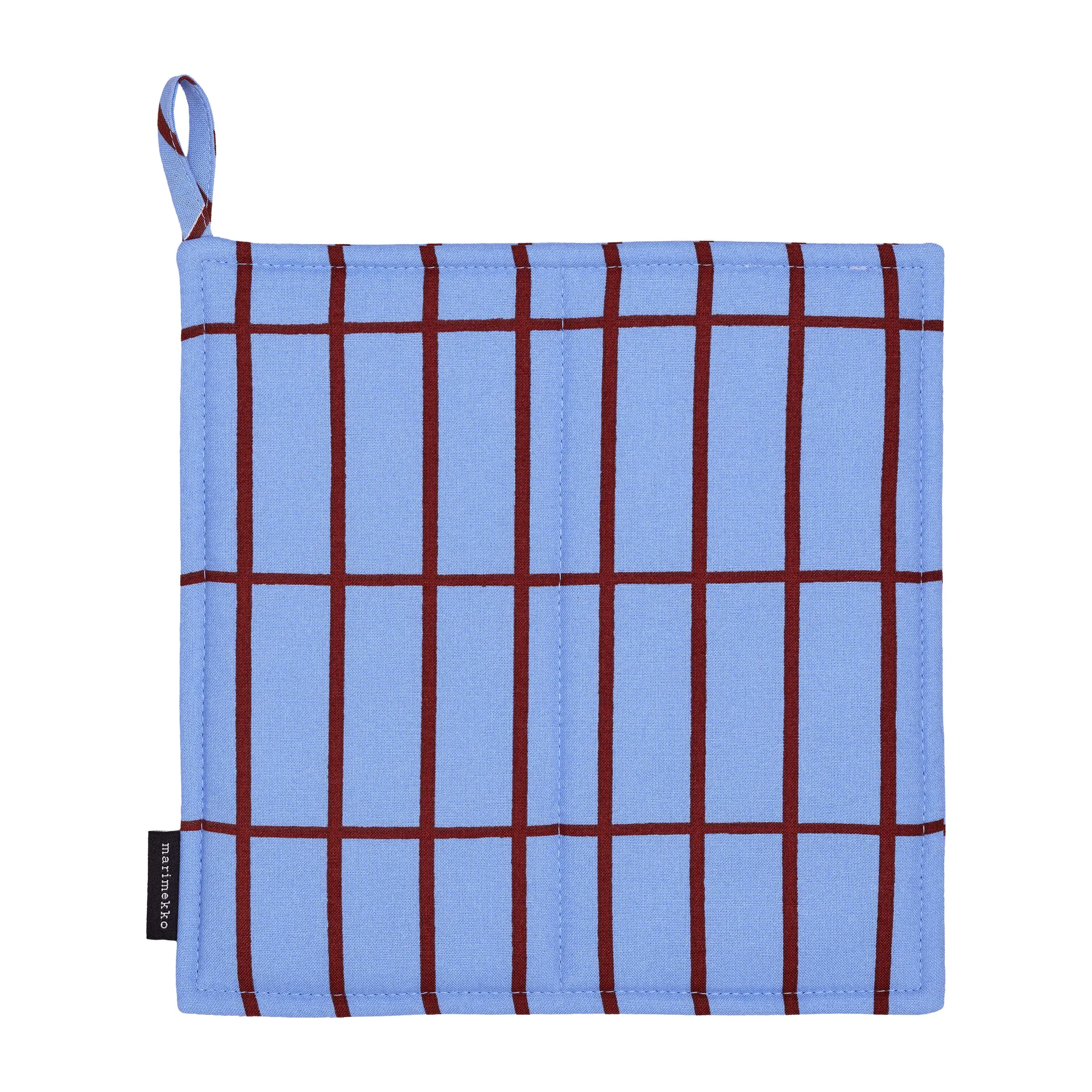 Pieni Tiiliskivi potholder, Brown-blue Marimekko