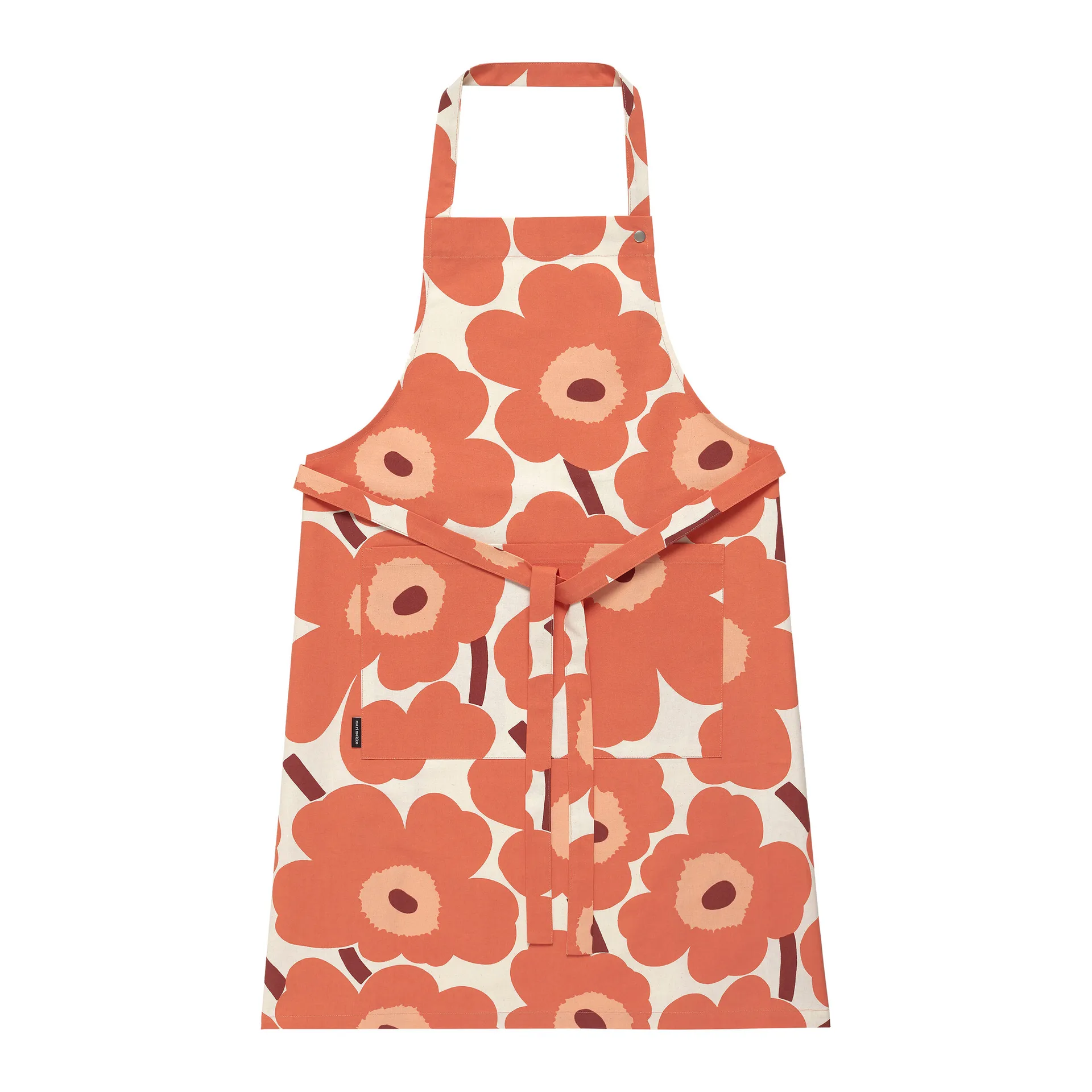 Pieni Unikko apron, Beige-orange-brown Marimekko