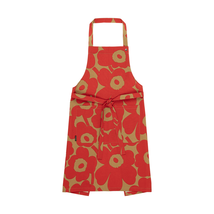 Pieni Unikko apron - Brown-red - Marimekko