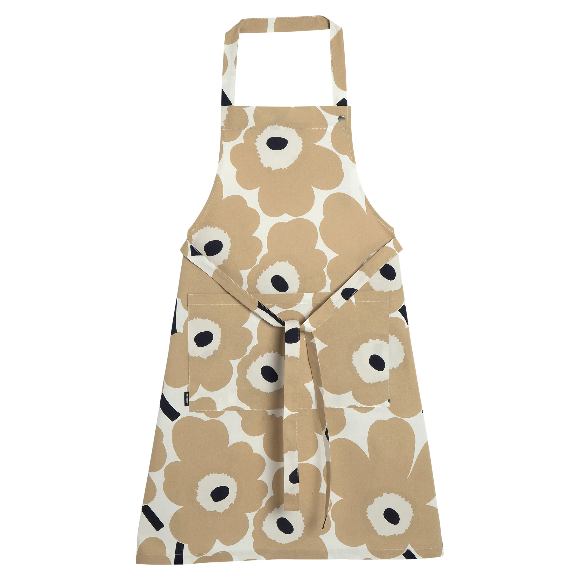 Pieni Unikko apron, off white-beige-dark blue Marimekko