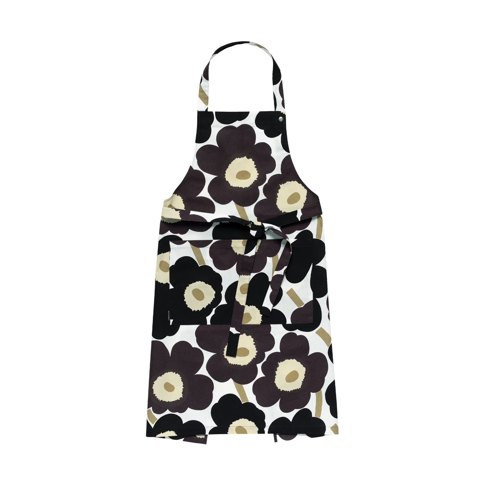 Pieni Unikko apron, White-dark grey-beige Marimekko