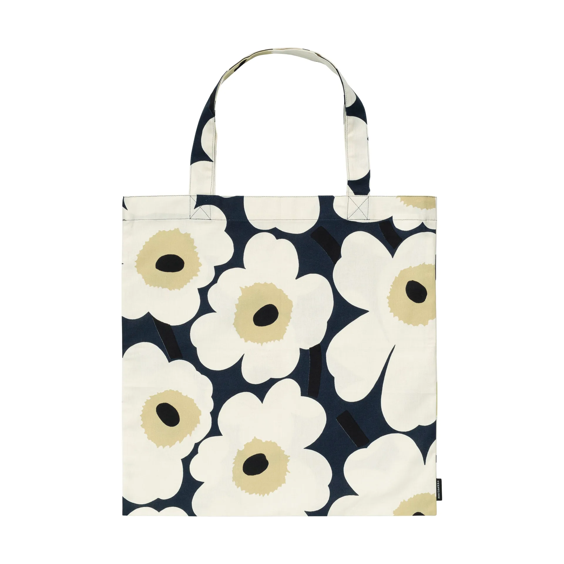 Pieni Unikko bag 44x43 cm, Midnight blue-Cream-Hay Marimekko