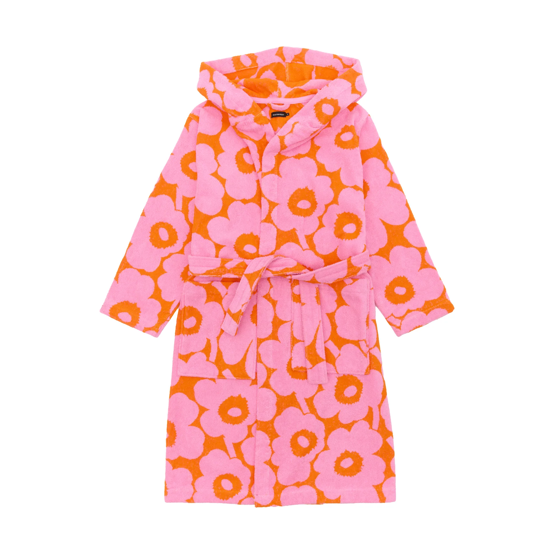 Pieni Unikko bathrobe M, Orange-pink Marimekko