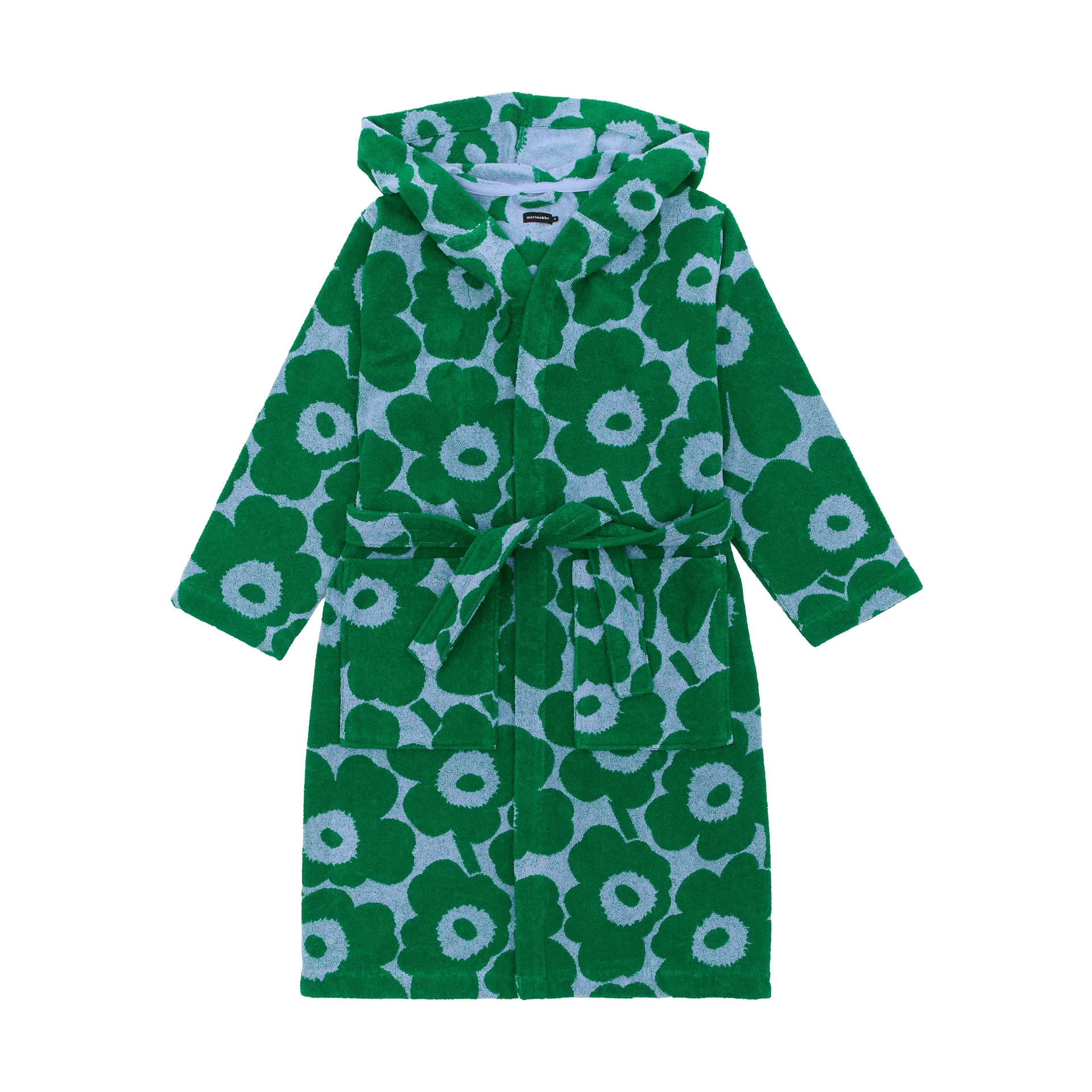 Pieni Unikko bathrobe XL, Light blue-green Marimekko
