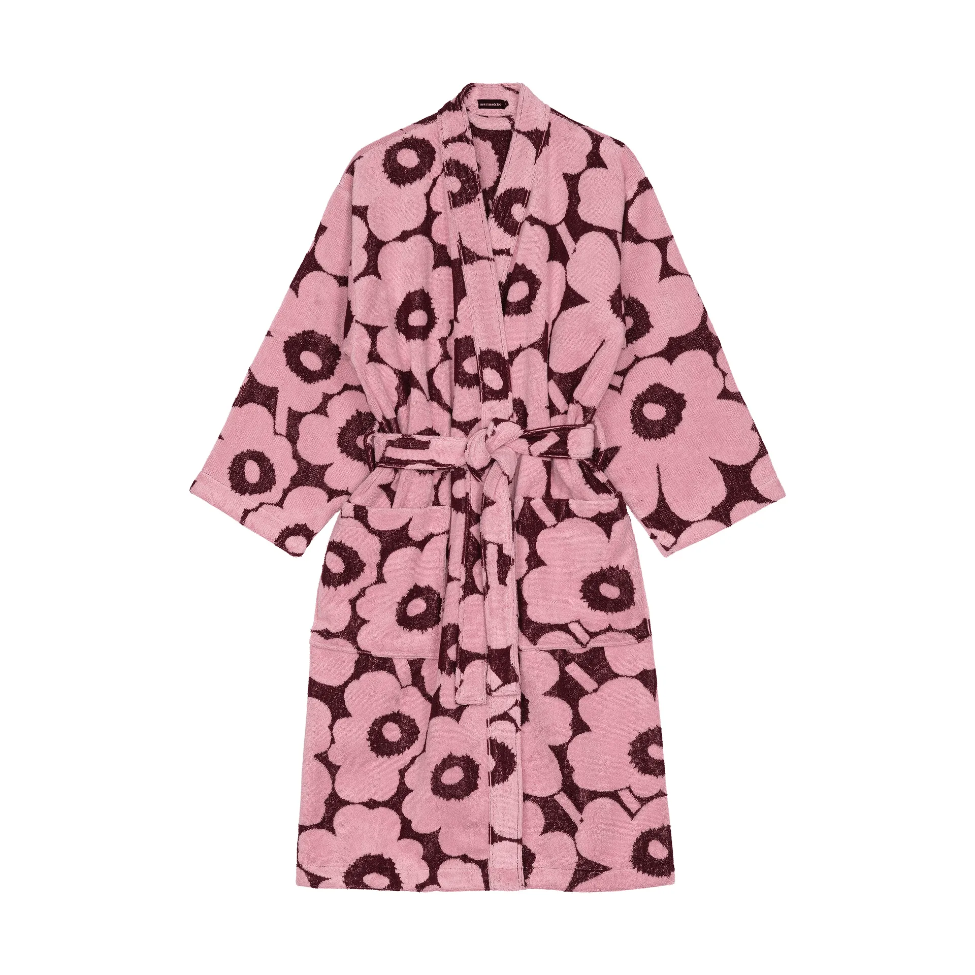 Pieni Unikko bathrobe XL, Plum-pink Marimekko