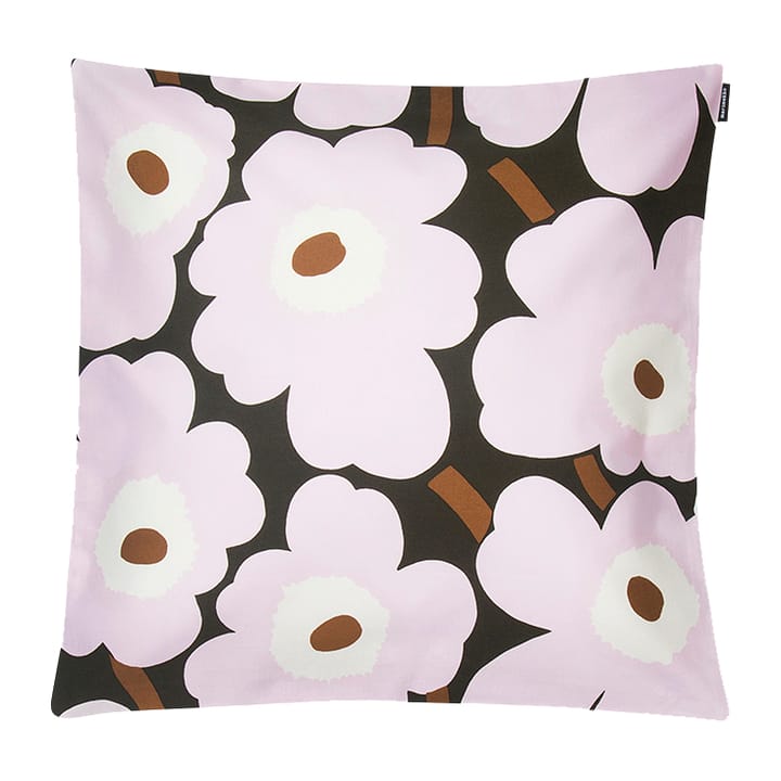 Pieni Unikko cushion cover 45x45 cm - dark green-pink - Marimekko