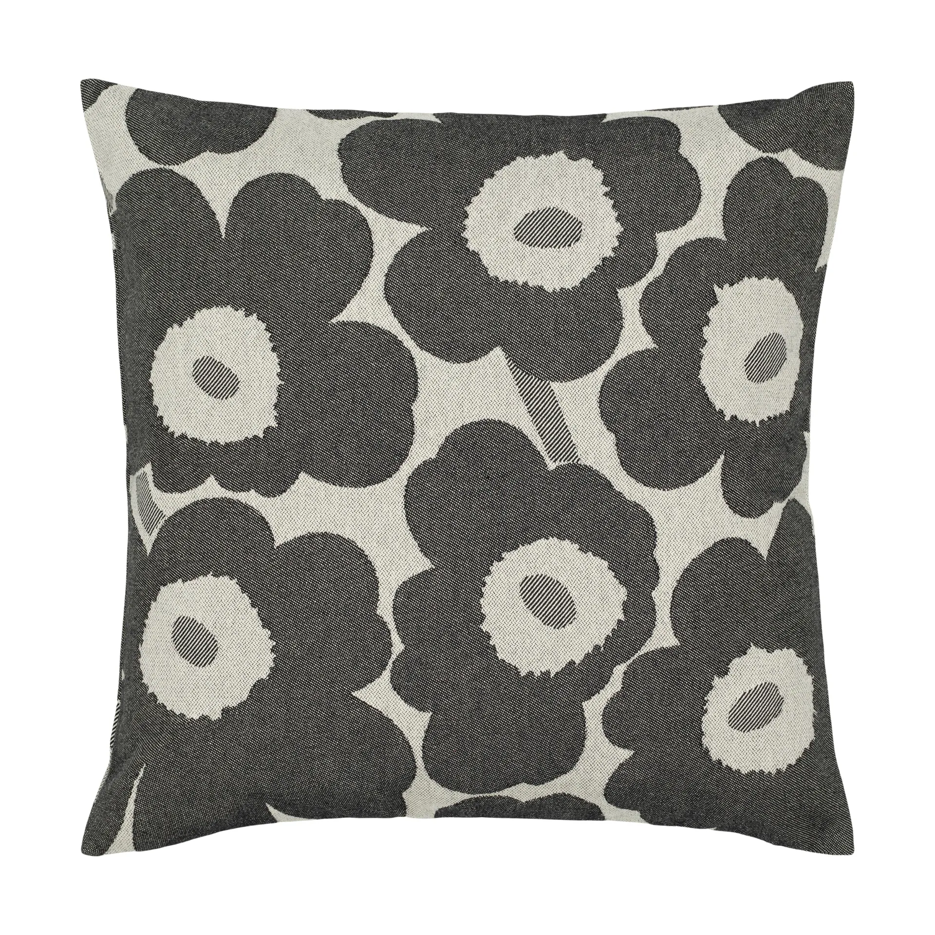 Pieni Unikko cushion cover 47x47 cm, Off white-charcoal-sand Marimekko