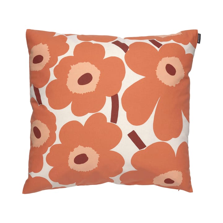Pieni Unikko cushion cover 50x50 cm - Beige-orange-brown - Marimekko