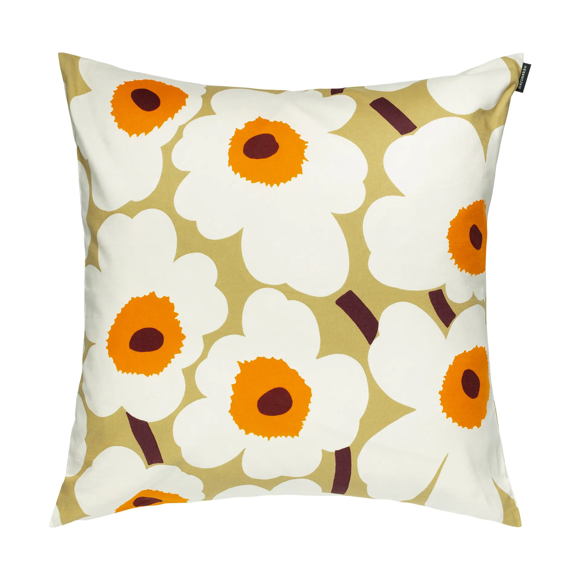Pieni Unikko cushion cover 50x50 cm, Beige Marimekko