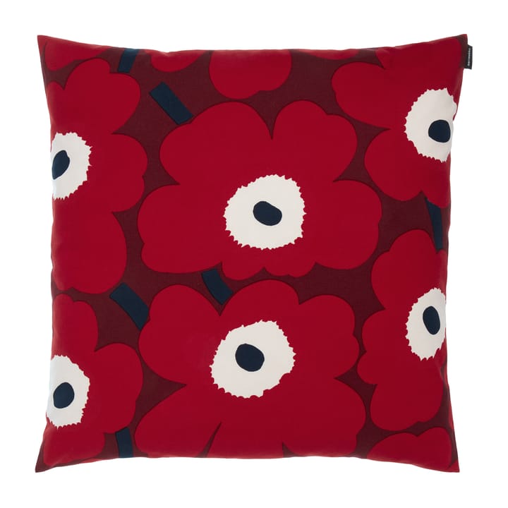 Pieni Unikko cushion cover 50x50 cm - Dark red-red-dark blue - Marimekko