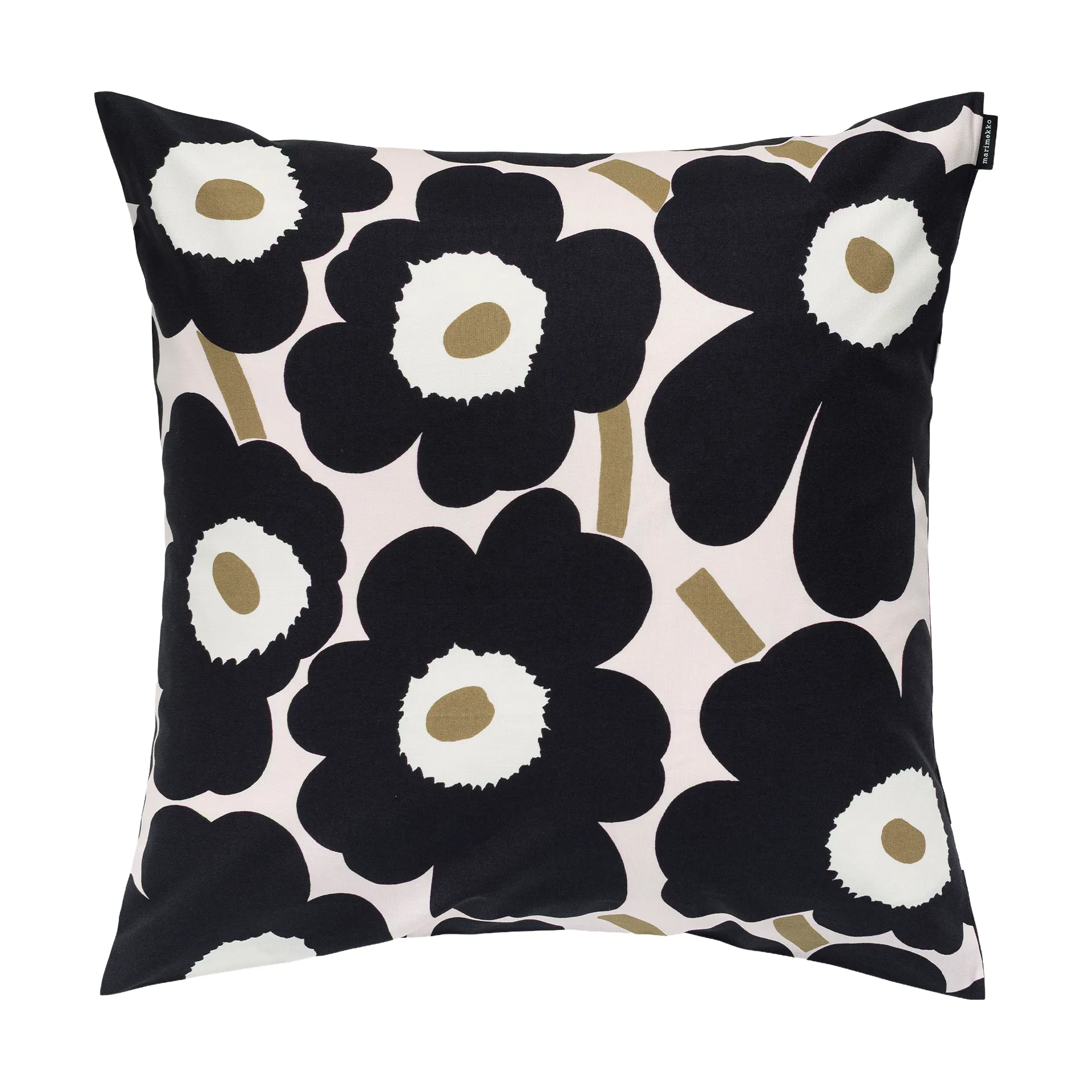 Pieni unikko cushion cover 50x50 cm, Pink-charcoal-light brown Marimekko