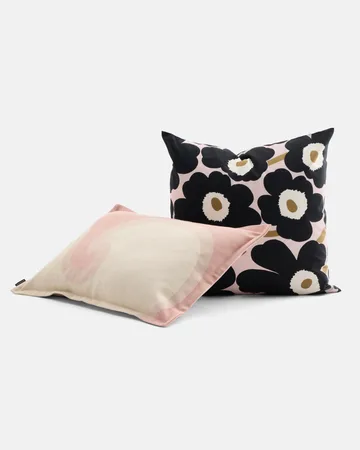 Pieni unikko cushion cover 50x50 cm - Pink-charcoal-light brown - Marimekko