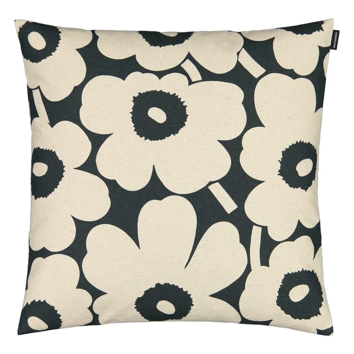 Pieni Unikko cushion cover cotton linen 50x50 cm - dark green - Marimekko