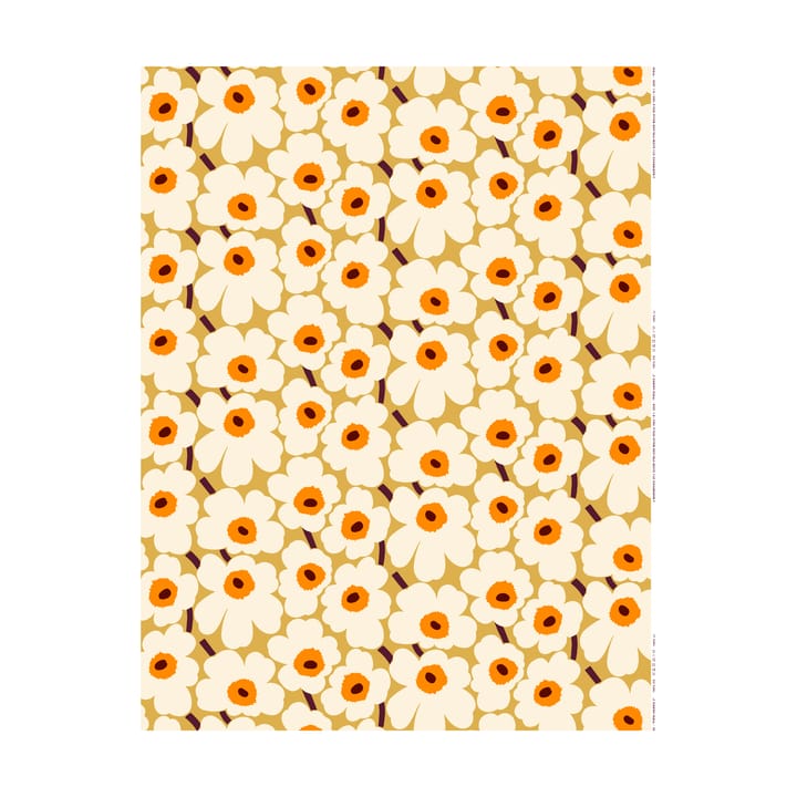 Pieni Unikko fabric cotton - Beige - Marimekko