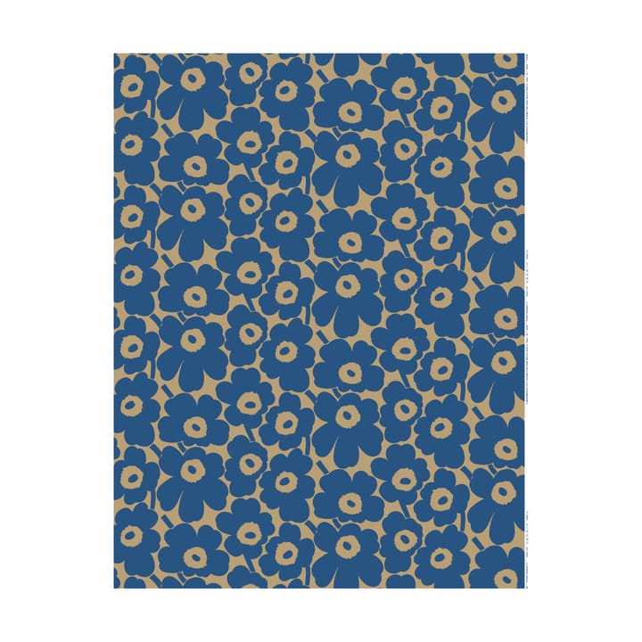 Pieni Unikko fabric cotton - Brown-blue - Marimekko
