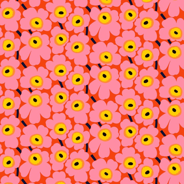 Pieni Unikko fabric cotton - red-pink-yellow - Marimekko