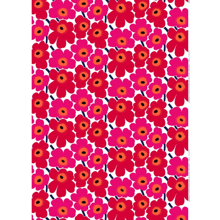 Pieni Unikko fabric cotton, red Marimekko