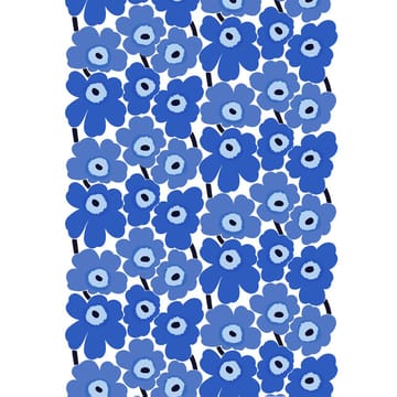 Pieni Unikko fabric cotton - white-blue - Marimekko