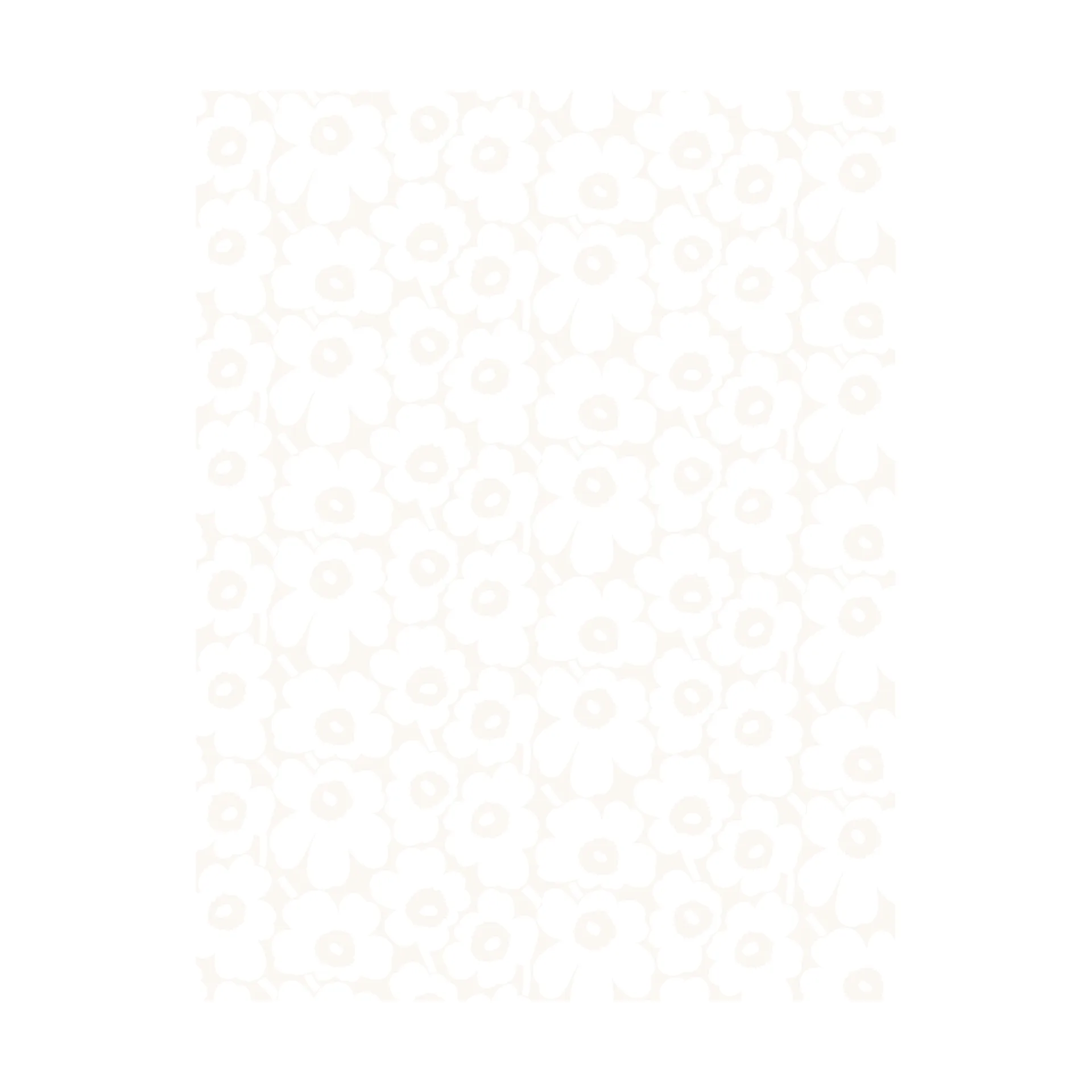 Pieni Unikko fabric cotton, White Marimekko