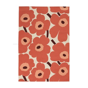 Pieni Unikko kitchen towel cotton linen 47x70 cm - Beige-orange-brown - Marimekko