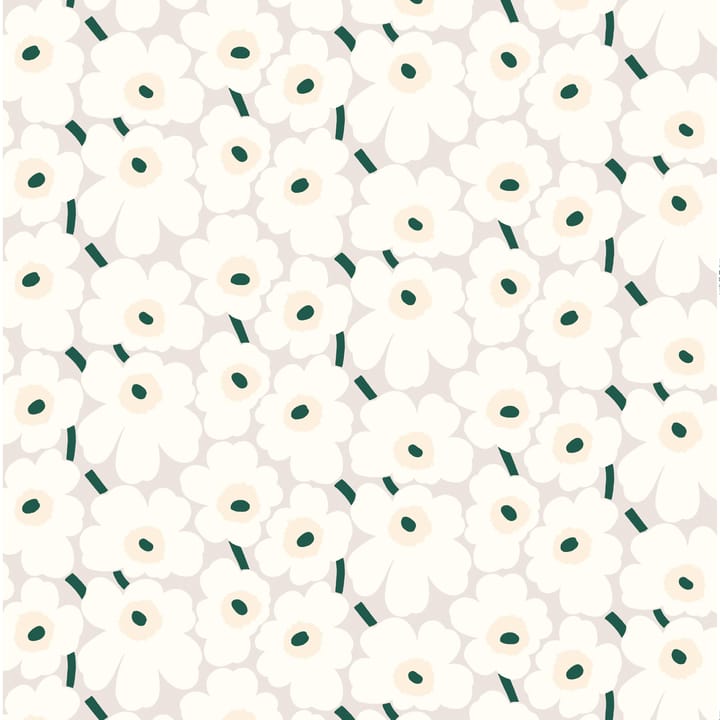 Pieni Unikko oilcloth - beige-dark green - Marimekko