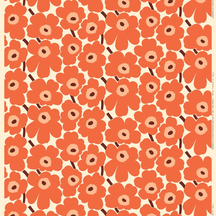 Pieni Unikko oilcloth - Beige-orange-brown - Marimekko