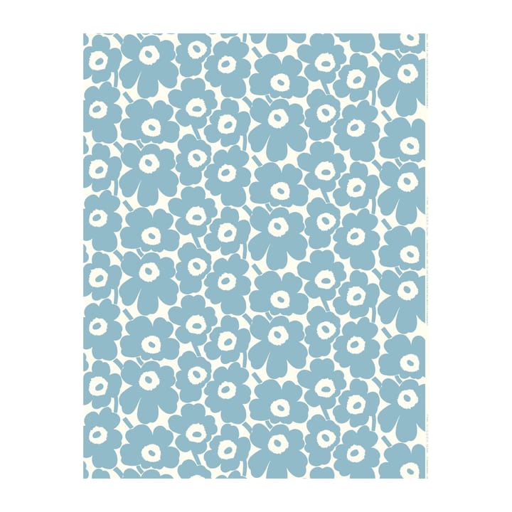 Pieni Unikko oilcloth - Off white-light blue - Marimekko