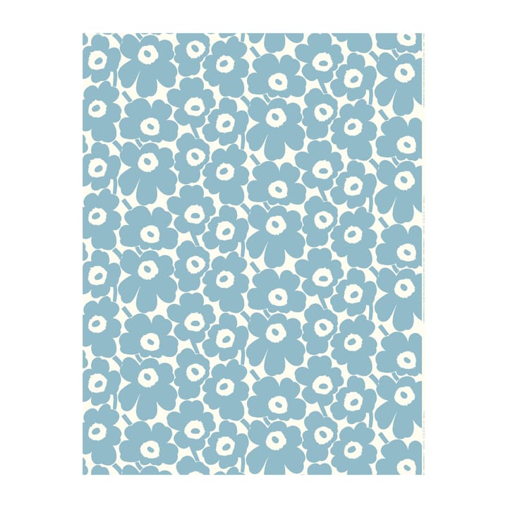 Pieni Unikko oilcloth, Off white-light blue Marimekko