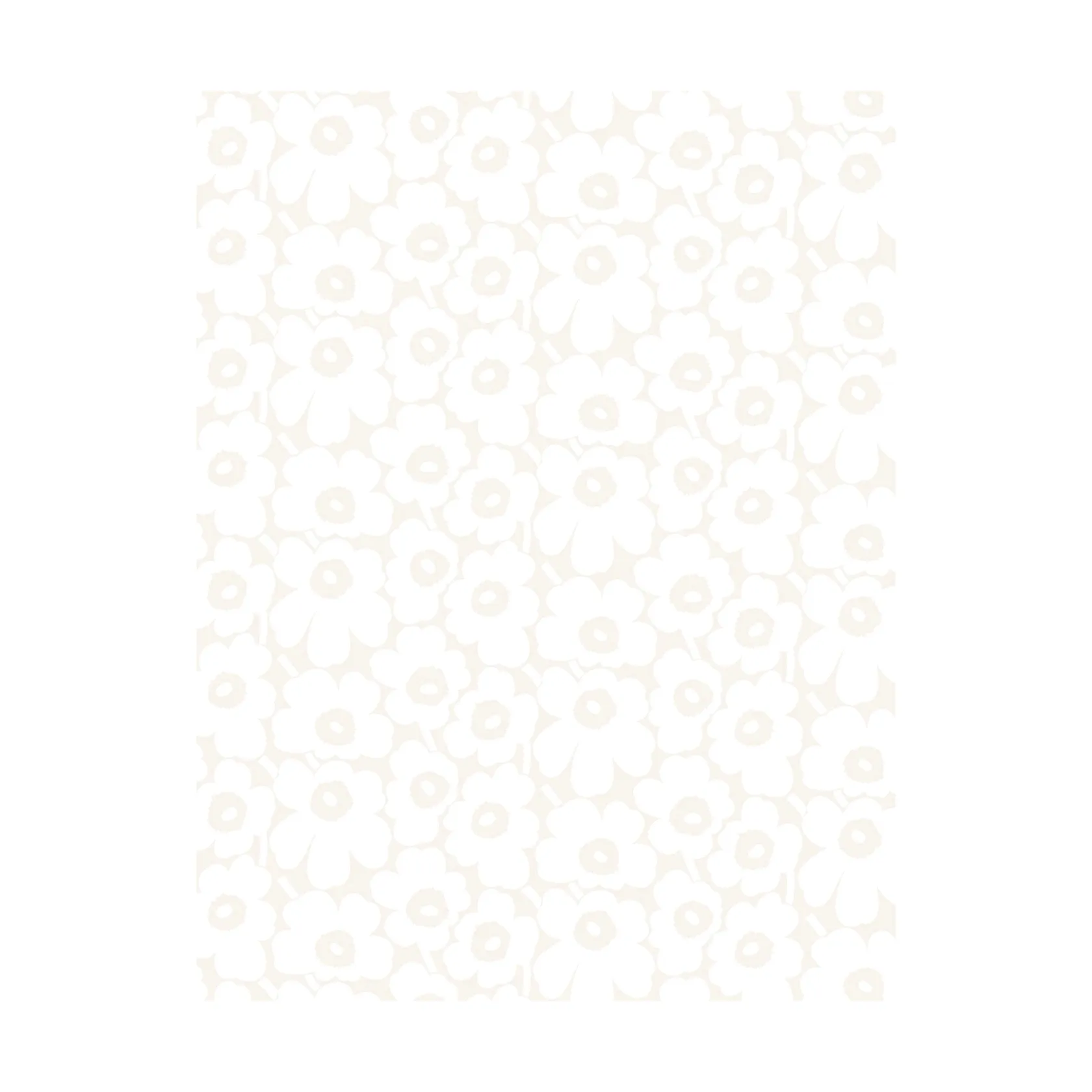 Pieni Unikko oilcloth, White Marimekko