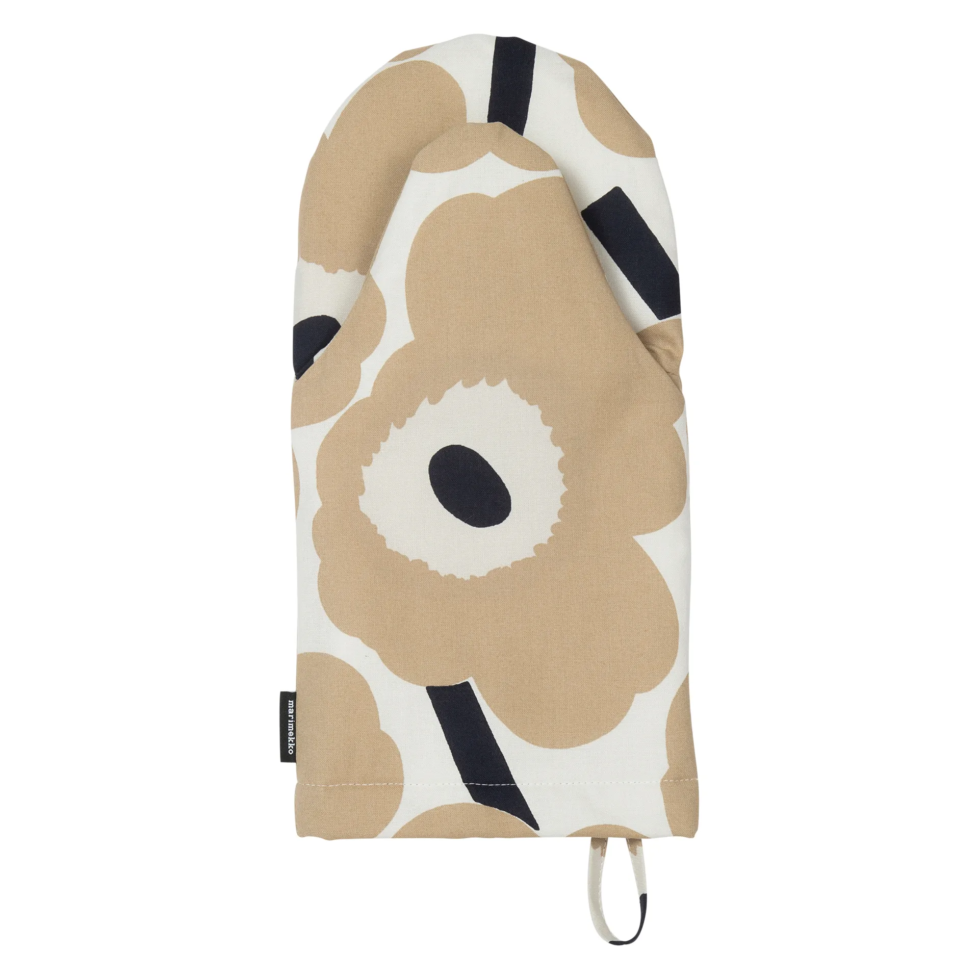 Pieni Unikko oven mitt, Off white-beige-dark blue Marimekko