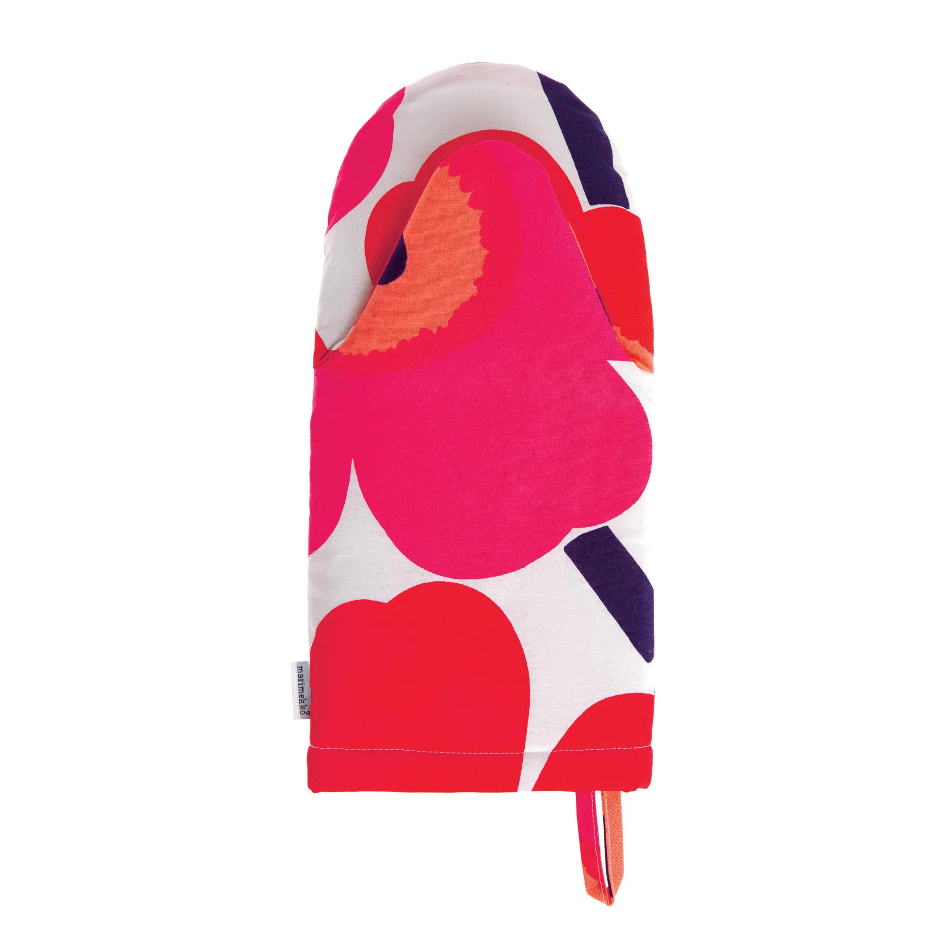 Pieni Unikko oven mitt, Red-white Marimekko