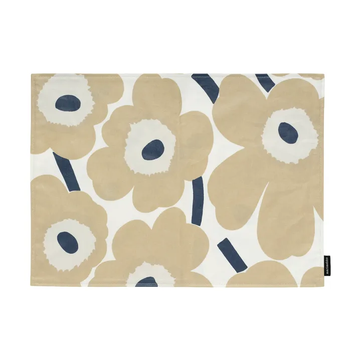 Pieni Unikko placemat acrylic - Off white-beige-dark blue - Marimekko