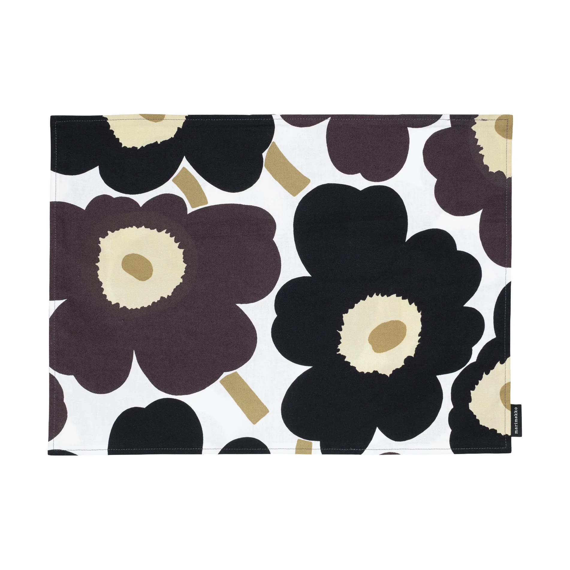Pieni Unikko placemat acrylic, White-dark grey-beige Marimekko