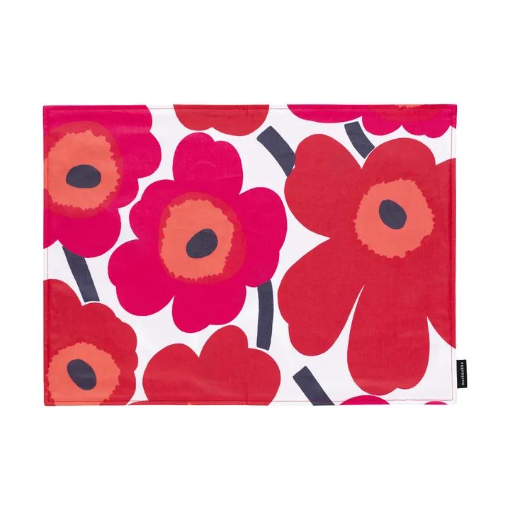Pieni Unikko placemat acrylic - White-red - Marimekko