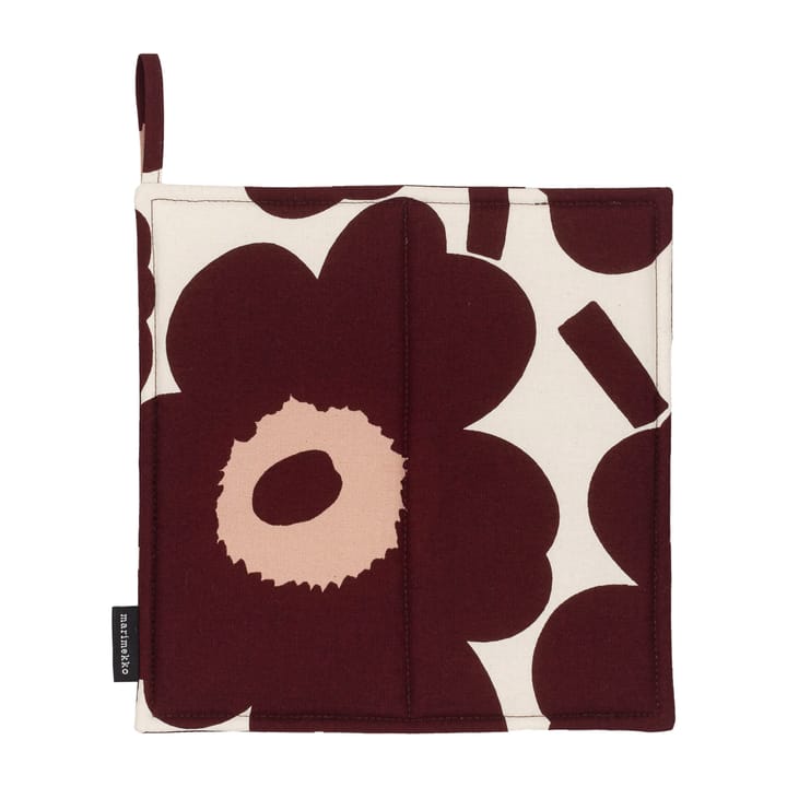 Pieni Unikko pot holder - cotton-burgundy-pink - Marimekko