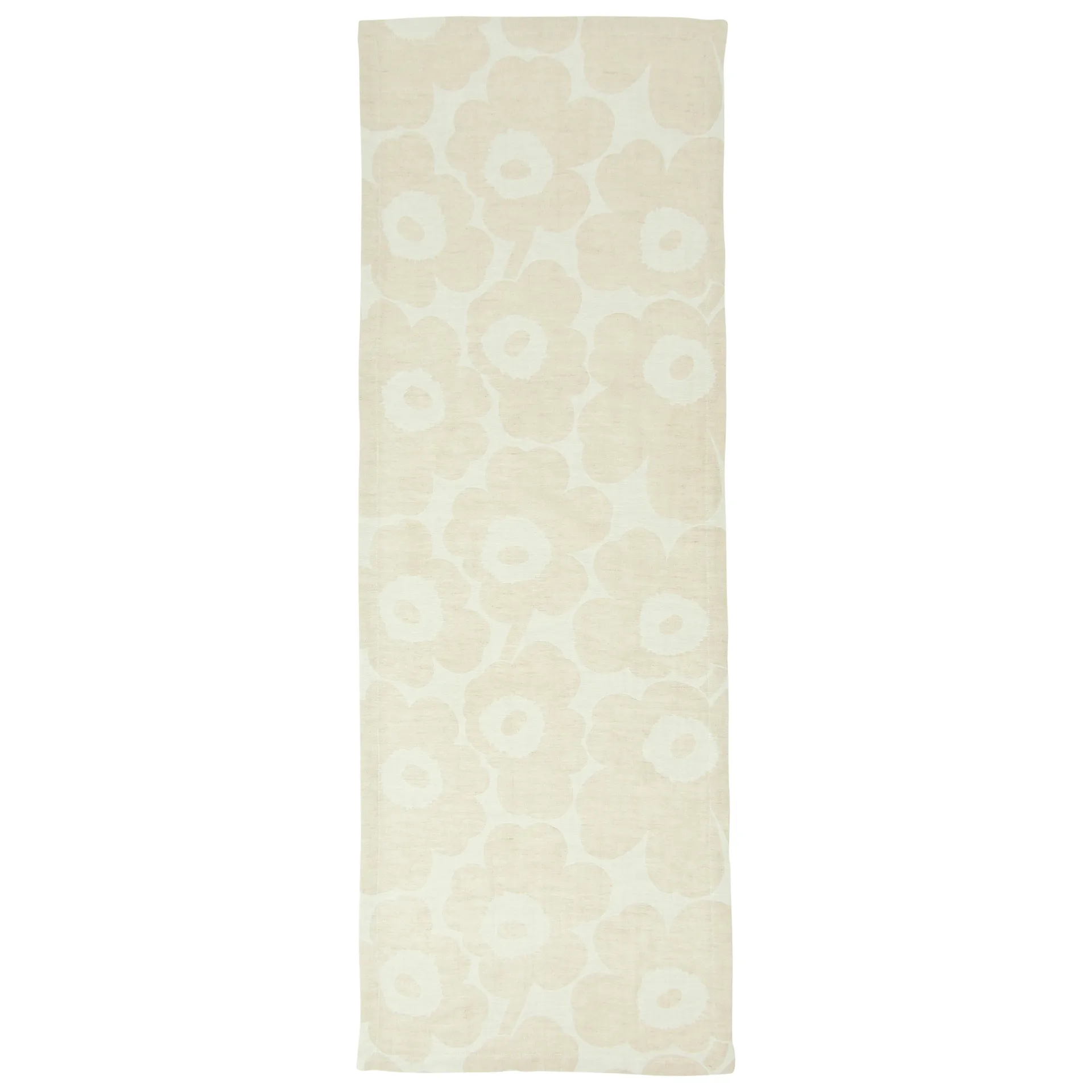 Pieni Unikko runner beige-black and white, 47x150 cm Marimekko