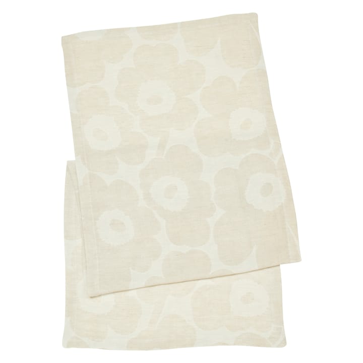 Pieni Unikko runner beige-black and white - 47x150 cm - Marimekko