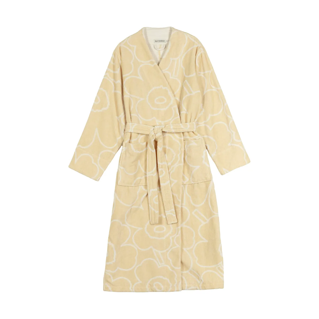 Marimekko Piirto Unikko bathrobe beige M | Scandinavian Design | Dressing gowns & bath robes | Beige