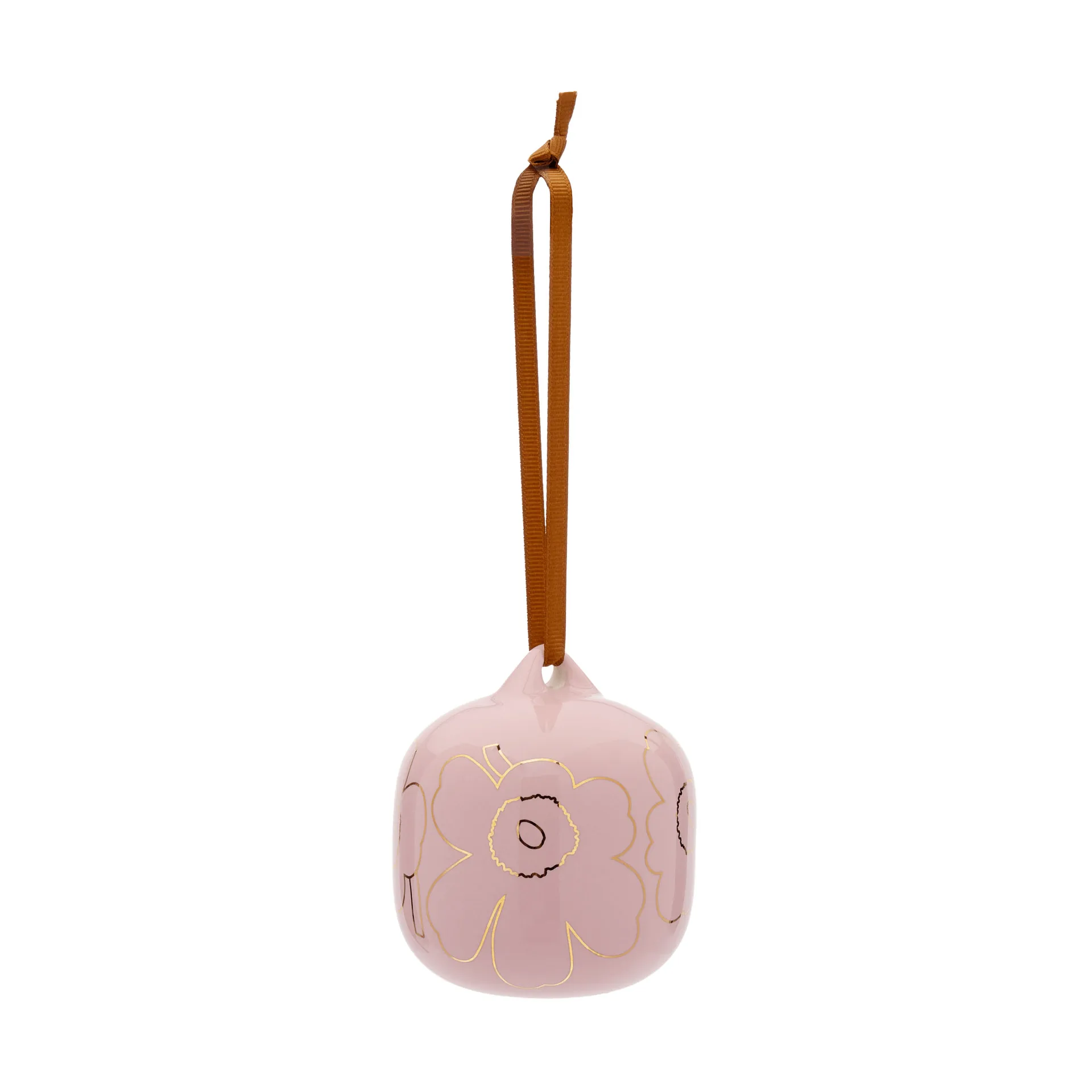 Piirto Unikko decorative pendant, Pink-gold Marimekko