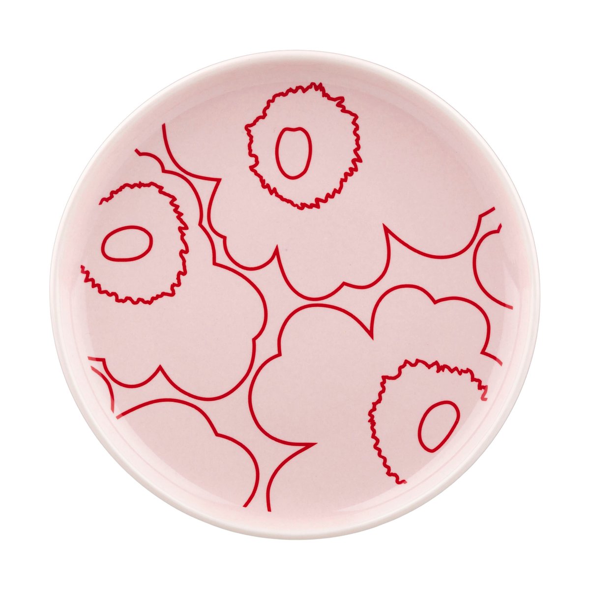 Marimekko Piirto Unikko Oiva plate o13.5 cm Pink | Scandinavian Design | Dinner plates | Pink