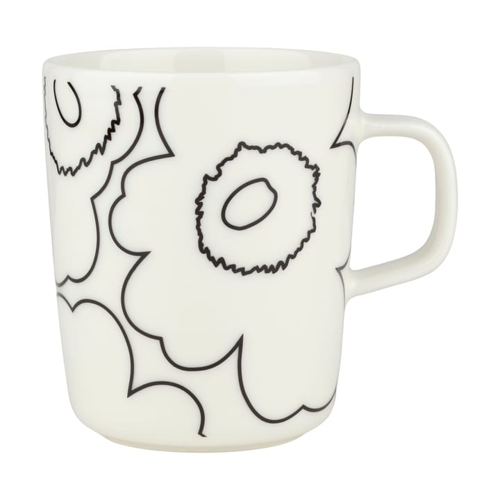 Piirto Unikko Oivo mug 2.5 dl, White-black Marimekko